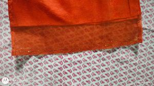 orange pretty short kurti stiched by me