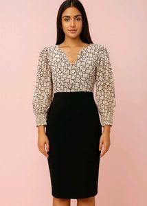 Chic Geometric Print Dress