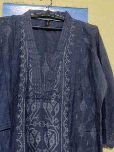 Blue Embroidered Kurta Set