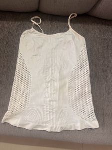 White Side Net Spegiti Top