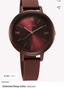 ❤️ Sonata women's Maroon Dial Watch ⌚✨