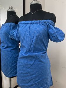 Zara Blue Cotton Dress