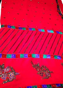 Handloom Cotton Elegant Red Saree 3