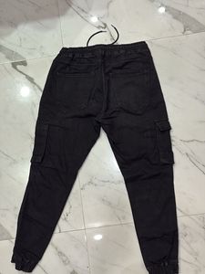 Black Cargo Joggers