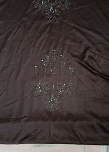 Brown Embroidered Maxi Dress