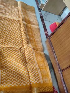 Elegant Yellow Saree(DOLA SILK)