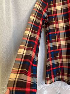 Grid Mock Neck Top
