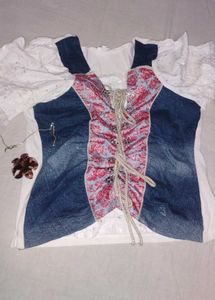 White Coord Set Angel Top (UNUSED)