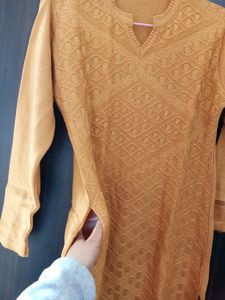 Orange Woollen Kurta