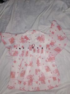 New Pink Baby Skirt and Frock Set