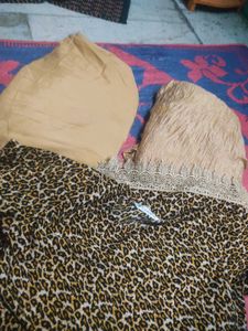 Leopard Print Kurta Set