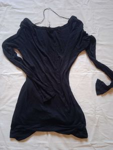 Black Cardigan &amp; White Top Set