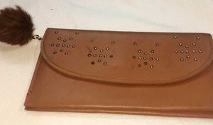 🔥 Sale Flate @99 Brown Studded Clutch with Pom