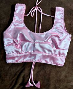 Pink Satin Blouse