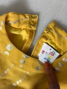 Yellow Sleeveless Top and Sharara