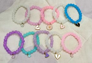 Handmade Jelly Glass Bead Colored Bracelet 💗
