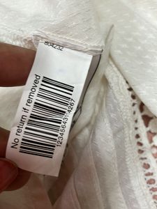 NEXT White Crochet Trim Blouse