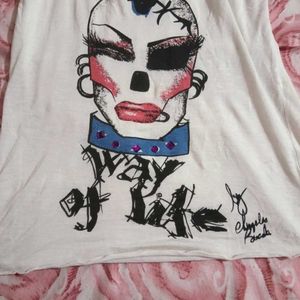 2000s Emo Long Body Fitted Top