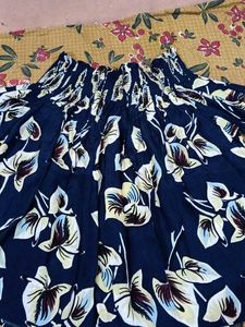 Floral Print Navy Blue off shoulder Top