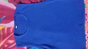 Blue Crop Tank Top