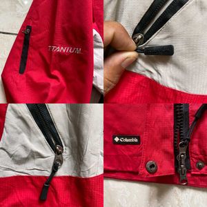 Columbia Titanium Red/Gray Hardshell Ski Jacket