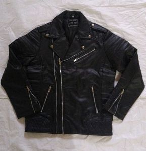 Zara Man Black Faux Leather Jacket