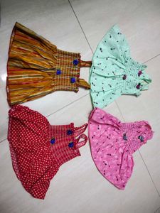 Cute Baby Girl Dresses - Set of 4
