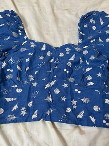 Blue Shell Print Romper