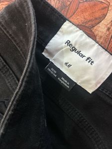H&amp;M Charcoal Denim Regular Fit Jeans
