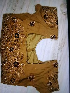 Brown Embroidery Saree