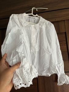 Peter pan collar zara top