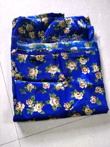 Navy Blue Multicolour Flower Design