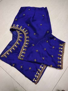 💙Royal Blue Aari Maggam Blouse