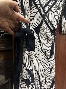 Leaf Print Casual Dress