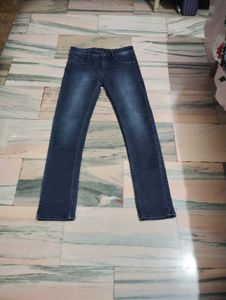 Dark Blue Wash Denim Jeans For Boys