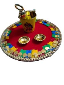 Radha Krishna Printed Bucket Pickari
