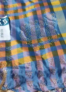 Elegant Blue Silk Blend Saree