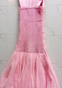 Elegant Pink Ethnic bodycon dress with flare