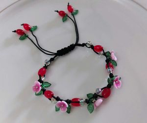 Wild Forest Flowers &amp; Berry Bracelet