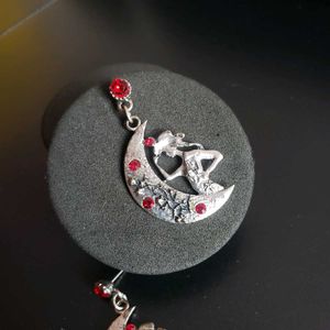 Chic Crescent Moon &amp; Cowgirl Drop Earrings
