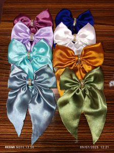 Satin Hair Bows - Assorted Colors