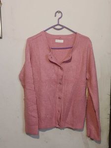 Embellished Blue Knit sweater cardigan and black s