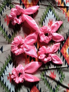 Pink Bow Scrunchie