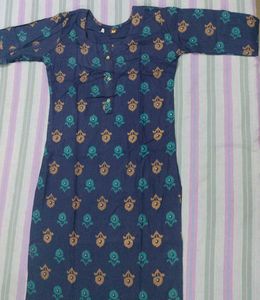 Blue Printed Kurti - Brand New