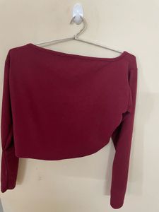 Red Long Sleeve Top