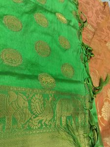 Green Banarasi Silk chaniya choli