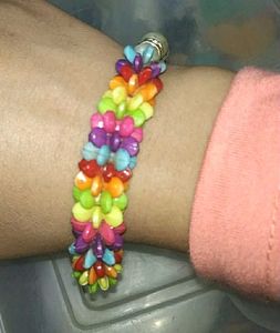 Pearl &amp; Rainbow Beaded Bracelet