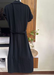 M&amp;S - Black Belted Dress, Bust - 34