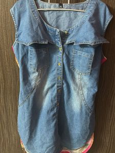 Denim Sleeveless Top