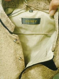 Ethnic Half Jacket Golden Color